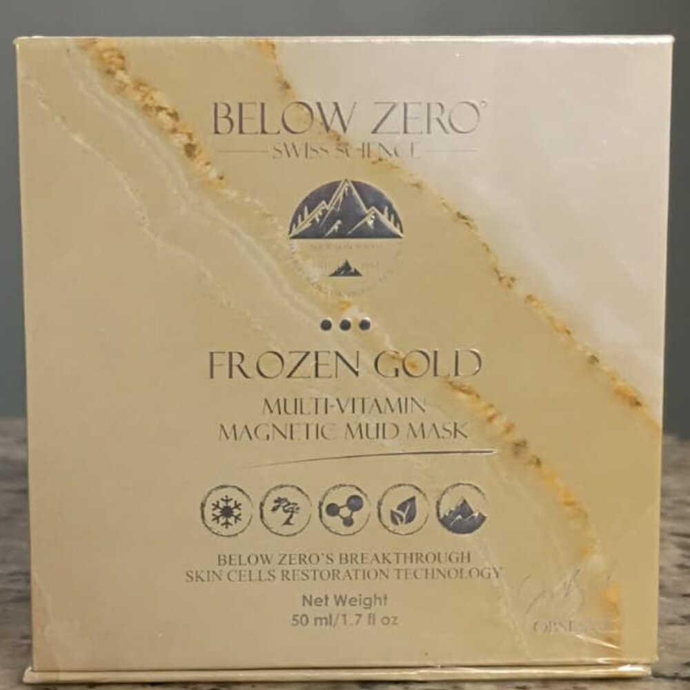 BELOW ZERO FROZEN GOLD MULTI-VITAMIN MAGNETIC MUD MASK 1.7 FL OZ / 50 ML NEW